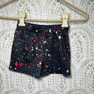 Under Armour Kids Black Splatter Print Athletic Shorts‎ Size 18M